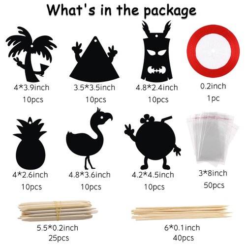 WATINC 60 pcs Hawaiian Scratch Cards Art Set for Kids and Adults, DIY Rainbow Color Card Art Craft Kit, Decorations Favor Ornaments for birthday party home or school, 6 Styles with Ribbon &Wood Stylus