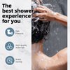 Heemli 12 Functions Shower Head with handheld, Hand held Shower with ON/OFF Pause Switch, High Pressure Shower Head Set with Hose Adjustable Bracket Rubber Washers - Black - U.S. Design Patents