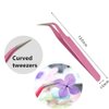 XICHEN 100 PCS Hydrangea Petals of Dry Flowers Nail Art Stickers Natural Nail Supplies Curved Tweezers with Professional