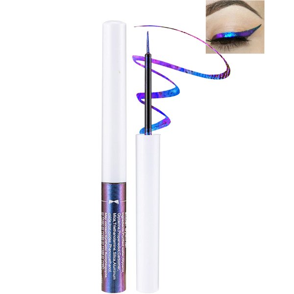 Chameleon Glitter Eyeliner Liquid - 1Pcs Blue Purple Colored Metallic High-Pigmented Multichrome Shimmer Eye Liner Eyeshadow Pen,Longlasting Smudge-proof,Ultra-Fine Tip Eyeliner,for Eye Makeup - 05#