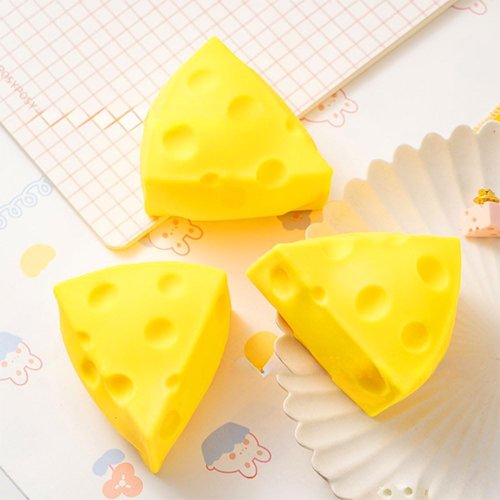 MSRRTUSY Cheese Stress Balls for Kids and Adults,Squishy Fidget Toys，Triangle Cheese Squeeze Sensory Toys,Party Favors for Kids,Birthday Gifts,Christmas,Easter Egg,Classroom Prizes