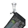 YUMA Active Shower Bag Tote, Mesh Caddy Toiletry Organizer 12”L x 9”W, Compact and Lightweight With Suction Cup, Cord for Hanging, Zipper and Drawstring Pouch 14”L x 10”W, Black