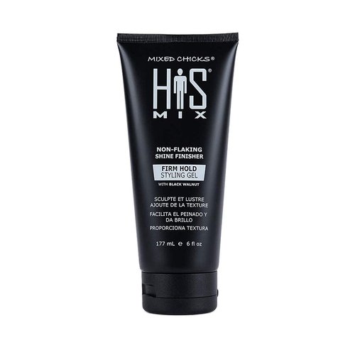 Mixed Chicks HIS MIX Shine Finisher Firm Hold Hair Styling Gel for Men, 6 fl. oz. / 177 ml.
