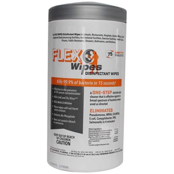FLEXWIPES Disinfectant Wipes 75ct Canisters