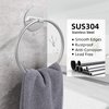 Nickel Brushed Bathroom Towel Ring - SUS304 Stainless Steel Bathroom Towel Rack, Susswiff Adhesive Wall Mounted Hand Towels Holder, Towel Hanger for Bathroom Organizer, Kitchen Storage