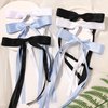 LFOUVRE Bow Hair Clips and Barrettes for Women - 6pcs Ribbon Bows and Metal Claw Clips with Tassels for Girls and Teens