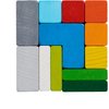 HABA 305463-3D Tile Game Cube Mix, Wooden Toy for Laying and Stacking, 19 Wooden Building Blocks, 10 Template Cards for Reconstruction, Toy from 3 Years
