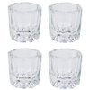 4 Pcs Mini Glass Crystal Cup Nail Art Acrylic Liquid Powder Dappen Dish Bowl Glassware Nail Art Tools