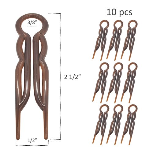 Good Hair Days Hair Pins - Plastic, U-shaped Magic Grip Hairpins, Strong Durable Pins For Fine, Thick & Long Hair, Hair Styling Accessories, Set of 20 (Tortoise Shell)