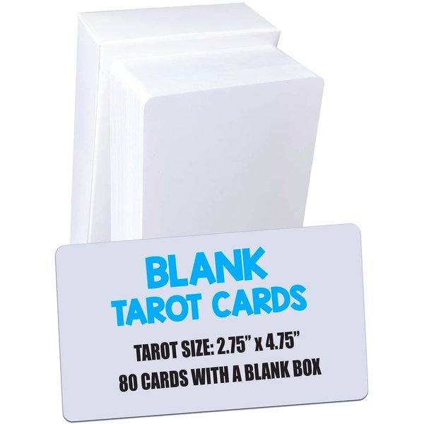 IMAGAME White Blank Tarot Cards Deck, 80 Cards, Standard Tarot Size(2.75" x 4.75"), Make Your Own Tarot Cards and Oracle Cards
