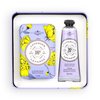 La Chatelaine Lavender Triple Milled Bar Soap and 20% Shea Butter Hand Cream Gift Set, Gift for Mom, Decorative Tin, Plant-Based, Natural & Organic, Made in France (7 oz. soap bar, 1 oz. hand lotion)