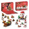 Qreninv Calendar 2024 Christmas Building Blocks Set, 6 in 1 Christmas Toys, Building Blocks Toys Holiday Countdown Calendars, Ideas Gift for for Teens Boys Girls 6-12 Year (Small Santa)