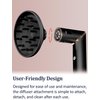 Diffuser Attachment for Shark FlexStyle Hair Dryer, Enhance Natural Curls Accessories for Flex Style Blow Dryer Styler, Styling Tool for Wavy, Curly, Coily Hair, Black