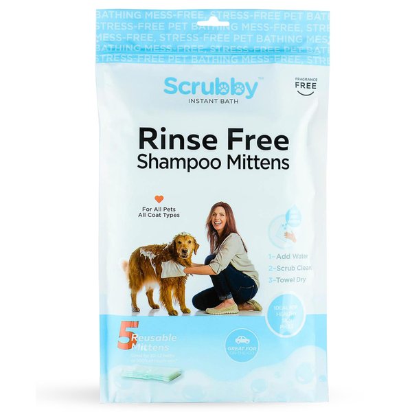 ScrubbyPet No Rinse Pet Wipes- Use Pet Bathing, Pet Grooming Pet Washing, Simple to Use,Just Lather, Wipe, Dry. Excellent Sensitive Skin. The Ideal Pet Wipes Bathing Your Pet Dog Cat.