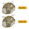 IDOGEAR Tactical Helmet Cover with Battery Rear Pouch for Fast Helmet Size M/L & L/XL Military Paintball Hunting Shooting Gear - 500D Nylon