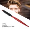 Small Round Hair Brush,Mini Ultra Thin Aluminum Tube Nylon Bristles Round Styling Hair Brush Roll Hairbrush for Thin Hair, Short Hair, Bangs, Beard, Lifting, Curling(number 3)
