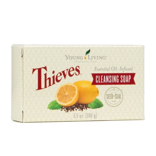 Young Living Thieves Cleansing Soap - Thieves Essential Oil Blend and Natural Botanicals - 3.5 oz
