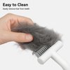 aumuca Cat Brush for Long Haired Cats, Deshedding Tool and Dematting Comb Remove Loose and Matted Fur, Cat Grooming Undercoat Rake, White