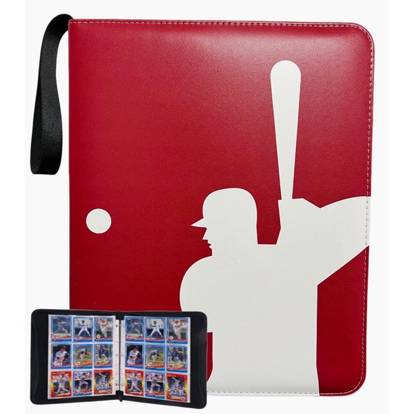 EXCLUSIVITY.. Sports Color Trading Card Binder, Good Resistance, Baseball Card Binder, with 50 Durable Sleeves, for 900 Card, Photocard Binder Premiun, Extraordinary, Top Loading Binder.