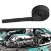 Heat Hose Fiberglass Wrap Shield Sleeve Wire Fuel Line Heat Shield Roll High Temp Black Colour Adjustable 10FT-13MM(1/2") for Car Wire Loom Protection