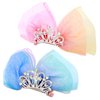 WLLHYF Diamond Crown Hair Pin Bow Hair Clips Gradient Metal Side Hair Barrette Princess Headband Mini Birthday Crown Hair Styling Headdress Accessories Children's Day Gift for Girls Kids