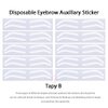 10pairs Airbrush Eyebrow Stickers Eyebrow Auxiliary Sticker Disposable Microblading Eyebrow Stencil Shaping Sticker for Brow Shaping (White-Type B)
