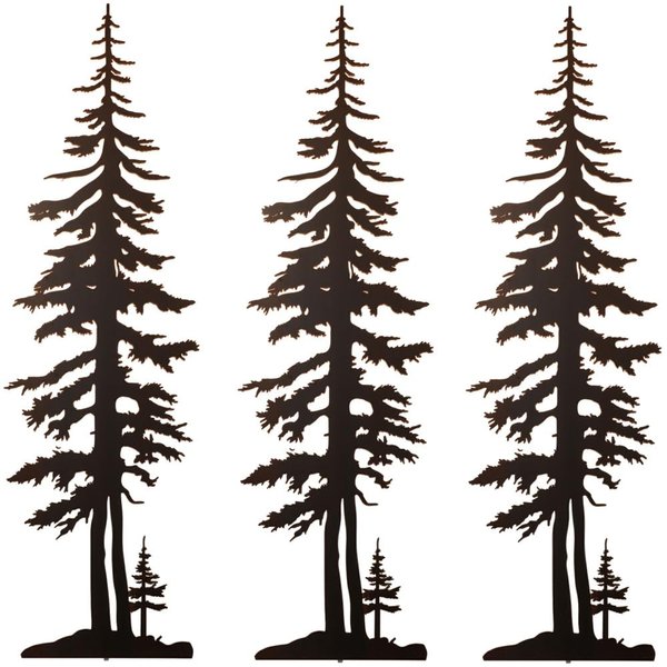 Datewithshower Temporary Tattoos 6 Sheets Tree Pine Silhouette Cypress Evengreen Cedar Forest Wood Tattoo Stickers for Adult Kids Women Men Arms Legs Chest Waist Neck 3.7 X Inch