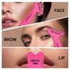 Cilrofelr 4 in1 Eyeliner Stencils for Hooded Eyes, Reusable Eyeliner Stencils Tool for Beginners, Multi-Purpose Makeup Tool for Winged Eyeliner, Defined Eyebrow, Face Contour and Lip Line - Pink