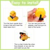 1pc Ducks for Jeeps,AOT Small Rubber Ducks with White Cowboy Hat,Sunglasses, American Flag Scarf, Gun and Black Base, Jeep Ducks for Ducking for Birthday Party Toys Decorations