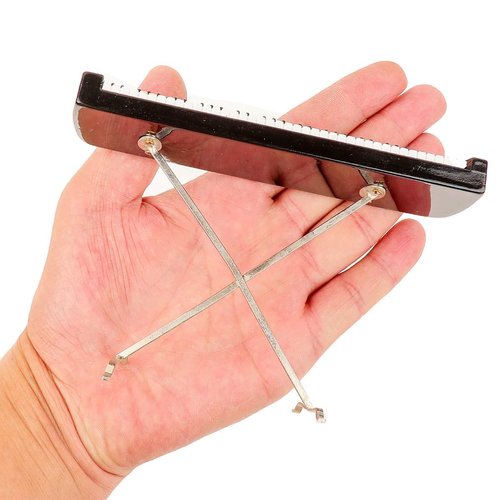 Seawoo Miniature Electronic Organ with Case Mini Musical Instrument Mini Electronic Keyboard Miniature Dollhouse Model Electone Christmas Ornament (5.51"x1.79"x3.72")