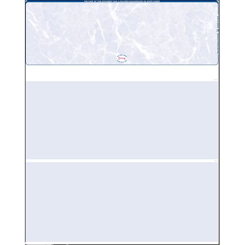 Stockchecks 1000 Top Blue Marble Blank Laser Checks