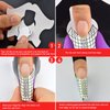 100pcs Square Nail Forms Strong Adhesive Nail Form Sticker Guide for UV Gel Acrylic Curve False Nail Tips Extension,Short Black Rainbow Purple Fish Patten,HJ-NTF050