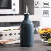 Sweejar Ceramic Olive Oil Dispenser Bottle, Opaque Oil Cruet Protects Oil to Reduce Oxidation, Suitable for Storage Oil, Vinegar, Coffee Syrups & Other Liquids, Pack of 1, 15.5 Fl Oz (Fog Blue)