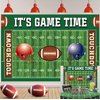 Football Backdrop It's Game Time Party Backdground Football Birthday Banner Touchdown Football Party Decorations Boy Birthday Party Backdrop 8x6FT