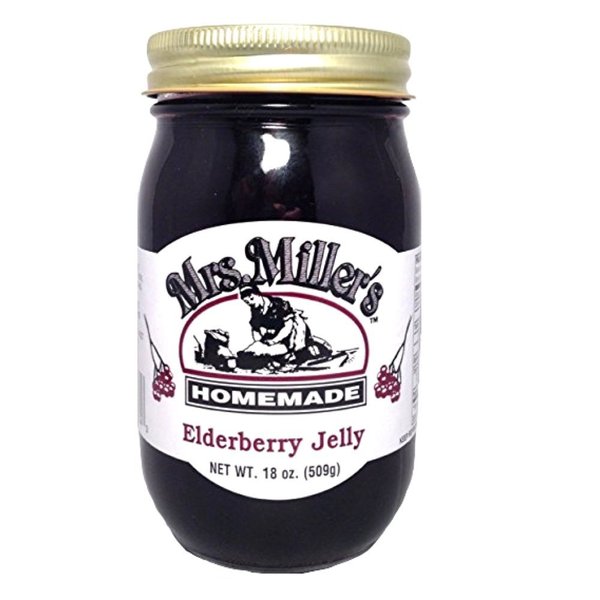 HUGE 18 oz Mrs. Miller's Elderberry Jelly, Amish and Homemade!