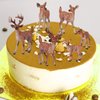 Flormoon Deer Toys - 6pcs Realistic Deer Woodland Animals Figurines - Early Educational Toys, Birthday Cake Topper for Kids