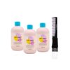kuss Inebrya Ice Cream Liss-Pro Shampoo (10.14 oz) with Teasing Comb Pack of 3