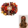 Fall Bow Hair Clip for Girls, Hello Fall Hair Bow Barrette Multi Layer Orange Maple Leaf Big Bow Hairclips Hairpins, Autumn Fall Thanksgiving Halloween Hair Accessories Party Favors for Girls Women