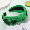 mokkia St.Patrick’s Day Headband Accessories Outfits for Women Green IRISH Lucky Shamrock Headband Rhinestone Crystal Knotted Headband Irish Holiday Headwear Party Favors Gifts (Shamrock A)