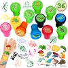 36PCS Reptile Party Favors 24 Tattoos Sticker 12 Stamp Set - Ideal Reptile Themed Birthday Decor Supplies Goodie Bag, Classroom Gifts, Cute Rewards for Girls, Baby Shower Prizes