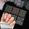 Flower Nail Stickers 30 Sheets Small Daisy Nail Art Stickers 3D Self Adhesive Pink Colorful Floral Nail Decals Spring Summer Floral Nail Supplies Exquisite Flower Nail Design for Women Manicure DIY