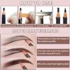 Waterproof Eyebrow Pencils Brow Pencil Set For Marking, Filling And Outlining, Tattoo Makeup And Microblading Supplies Kit-Permanent Eye Brow Liners In, 12Pcs 5Colors(4Black6Brown2Gray）(Multicolor)