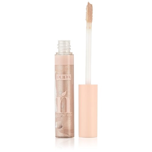 Pupa Milano Natural Side Lip Gloss - High Shine And Color Payoff - Nourishing Formula - Made With Natural Ingredients - Enriched With Oils To Moisturize The Lips - 001 Light Rose - 0.17 OZ