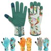 SLARMOR Leather-Gardening-Gloves for Women - Thorn-Proof Work-Gloves with Touch Screen for Weeding, Digging, Planting,Pruning Yard garden Gloves -Small