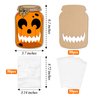 Halloween Party Favors for Kids-50 Pack Mason Jars Shape with Candy Bags, 5 Design Halloween Cards for Trunk or Treat Party Gift, Halloween Cardstock Fall Crafts for Kids Halloween Craft Supplies
