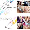 10pcs Nail Art Gel Carving Pen Nail Dotting Tool Silicone Nail Brushe Set Nail Tools Pottery Clay Sculpting Tools,Acrylic Nail Dotting Pen 2 Way Double Ended