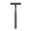 PINK REX Women's Double Edge Safety Razor Eco-Friendly Includes 10 Razor Blades (Rainbow Chrome)