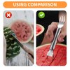 3PCS Watermelon Fork Slicer Cutter, 2 in 1 Stainless Watermelon Slicer