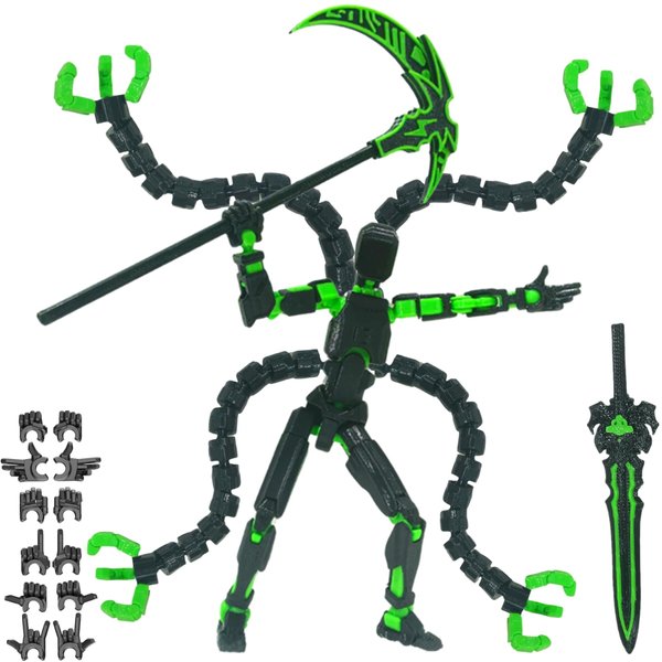 ULTHOOL Titan 13 Action Figure,Assembly Completed 3D Printed T13 Multi-Jointed Movable Robot with Full Articulation, Lucky 13 Action Figure Nova 13 Action Figure Dummy 13 Action Figure