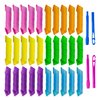 Essenergi 30pcs Heatless Hair Curlers Rollers Spiral Curls Styling Kit with 2 Sets Styling Hooks,No Heat Curlers for Women Girl's, pink, orange, blue, green, yellow and purple (12 Inch/30 cm)…